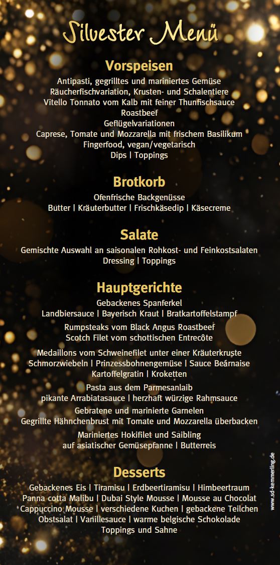 Silvester Buffet 2026 Willinger Brauhaus